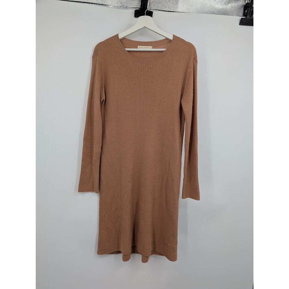 Paper Crown Anthropologie Wool Blend Long Sleeve Sweater Dress Large Career **